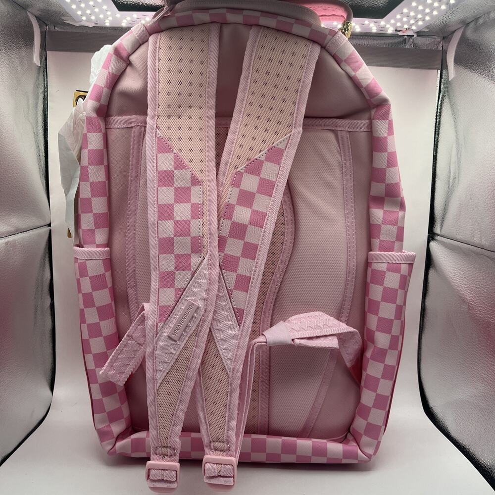 Sprayground Pink Backpack🔥New Bookbag School Bag Travel Backpack X-Large - Picture 2 of 4